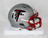 Deion Sanders Autographed Atlanta Falcons BLAZE Mini Helmet- JSA W Auth *Black