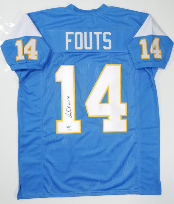 Dan Fouts Autographed Lt Blue Pro Style Jersey With HOF- JSA Witnessed –  The Jersey Source