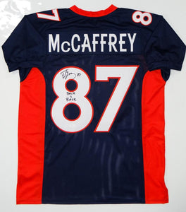 Ed McCaffrey Autographed Blue Pro Style Jersey W/ Back 2 Back- JSA Wit –  The Jersey Source