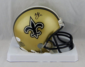 Marshon Lattimore Autographed New Orleans Saints Mini Helmet- JSA W Auth *Blk