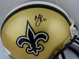 Marshon Lattimore Autographed New Orleans Saints Mini Helmet- JSA W Auth *Blk