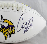 Case Keenum Autographed Minnesota Vikings Logo Football- JSA W Auth *R