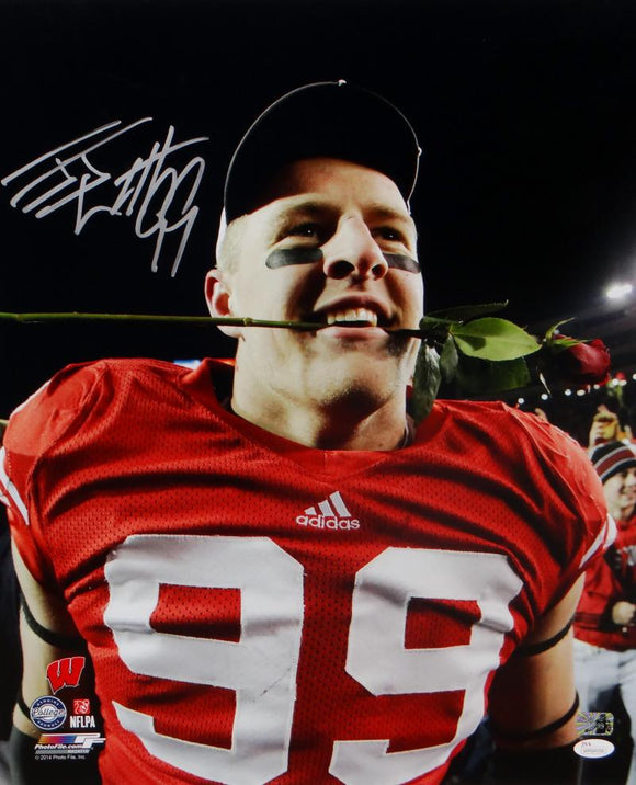 J. J. Watt Signed Wisconsin Badgers Jersey (JSA COA)