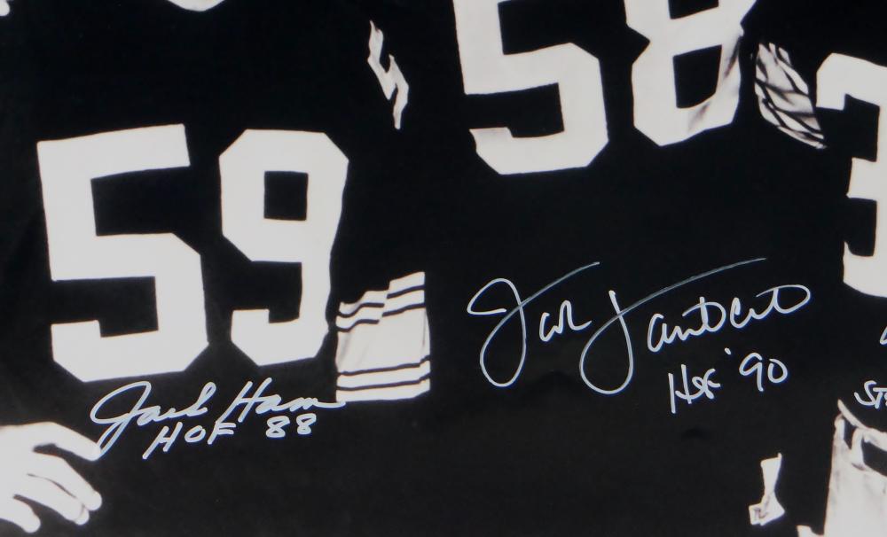 Jack Lambert Jack Ham Andy Russell HOF Signed Steelers Logo Football-B –  The Jersey Source