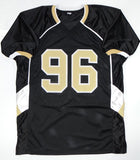 Justin Smith Autographed Black College Style Jersey- JSA Authentication *6