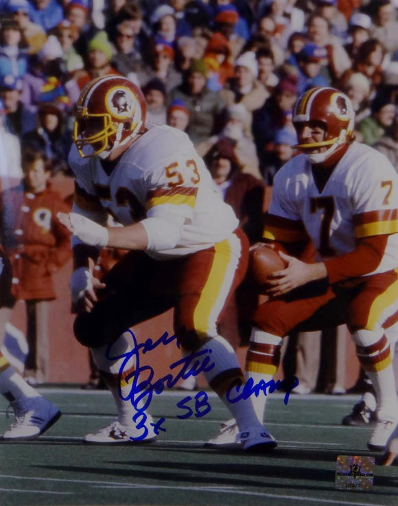 Jeff Bostic Autographed Redskins 8x10 On Field Photo w/ Insc -Jersey Source Auth *Blue