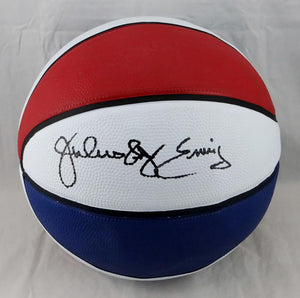 Julius Erving Autographed ABA Red/White/Blue Basketball- JSA Witness Auth