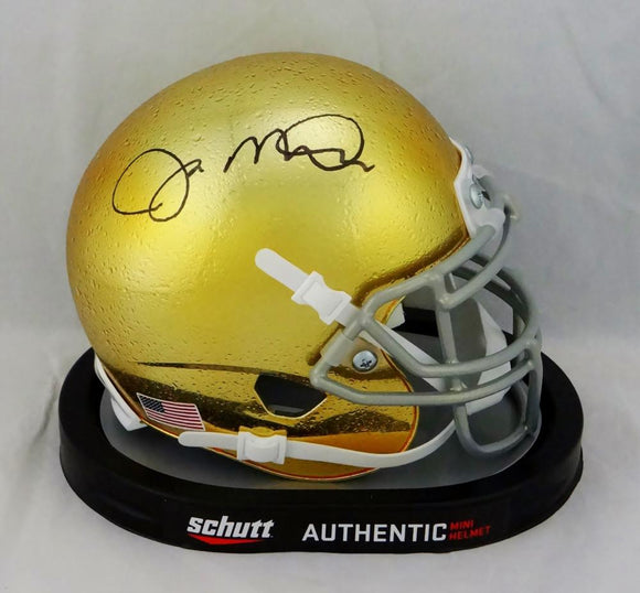Joe Montana Signed Notre Dame Schutt Textured Mini Helmet- JSA W Auth *Black