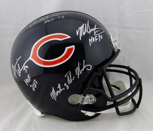 Dick Butkus Autographed Signed Monsters Of The Midway , Mike Singletary And  Brian Urlacher Chicago Bears Deluxe Framed 8X10 Photo With Patch - PSA