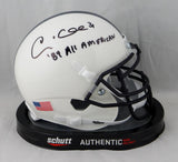 Andre Collins Autographed Penn State Mini Helmet w/ All American - JSA W Auth *Blk