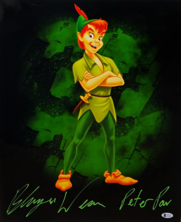 Blayne Weaver Autographed Peter Pan 16x20 Photo- Beckett Authenticated *Green