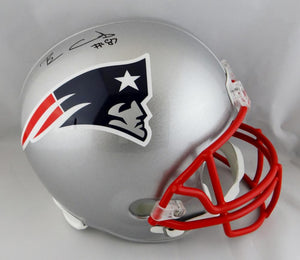 Ben Coates Autographed New England Patriots F/S Helmet - Beckett Auth *Black