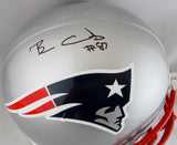 Ben Coates Autographed New England Patriots F/S Helmet - Beckett Auth *Black