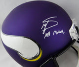 Stefon Diggs Autographed Vikings F/S Helmet w/ Insc- Beckett Auth *White