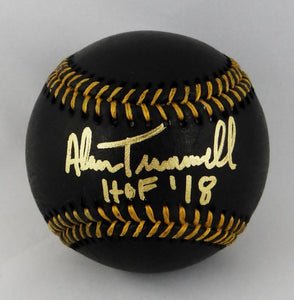 Alan Trammell Autographed Rawlings OML Black Baseball w/ HOF- JSA W Auth