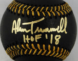 Alan Trammell Autographed Rawlings OML Black Baseball w/ HOF- JSA W Auth