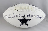 Charlie Waters Autographed Cowboys Logo Football w/ SB Champs- Jersey Source Auth