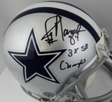 Jay Novacek Autographed Cowboys Mini Helmet w/ Insc- Beckett W Auth *Blk