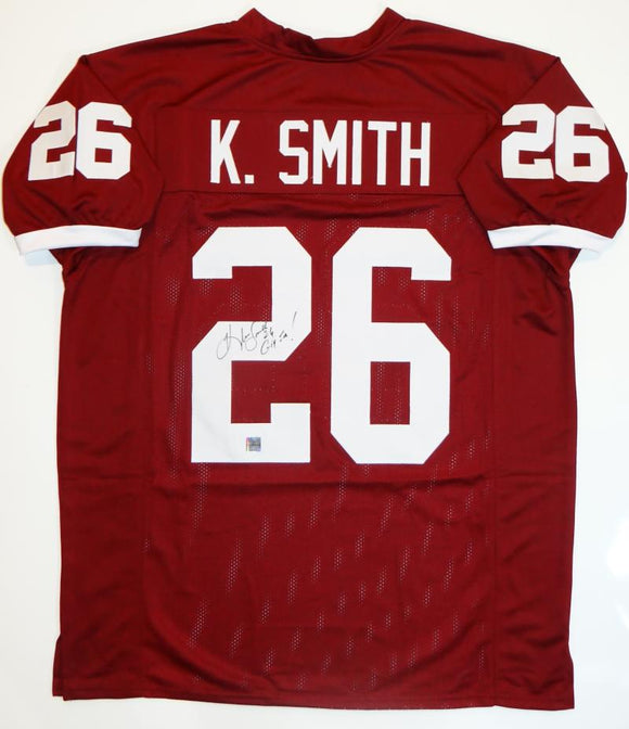 Kevin Smith Signed Maroon College Style Jersey w/ Insc- The Jersey Source Auth *2