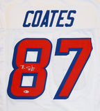 Ben Coates Autographed White Pro Style Jersey - Beckett Authenticated *8