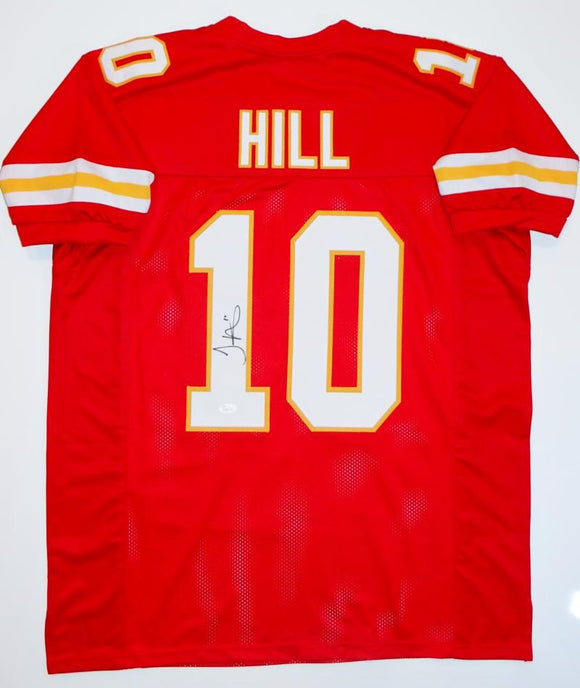 Tyreek Hill Autographed Red Pro Style Jersey - JSA W Auth *1
