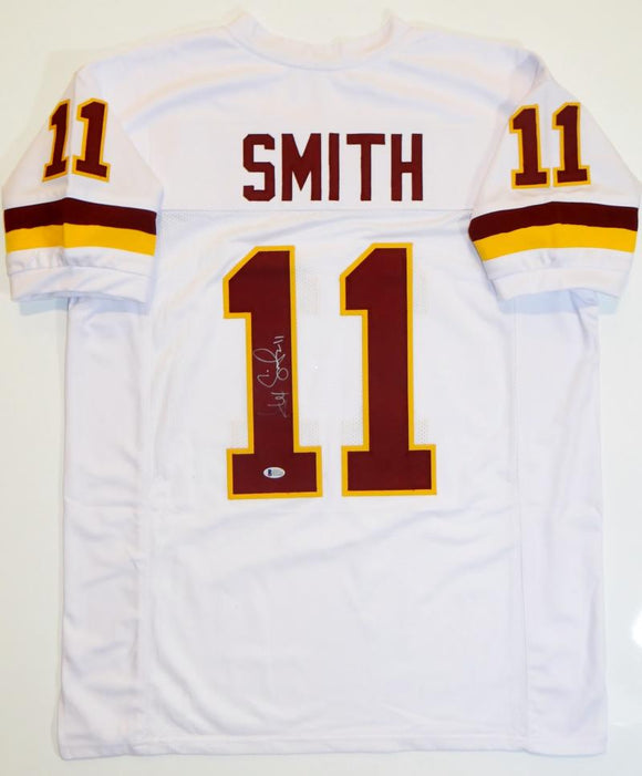 Alex Smith Autographed White Pro Style Jersey- Beckett Authenticated *L1