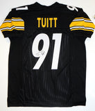 Stephon Tuitt Autographed Black Pro Style Jersey - JSA Witness Auth *9