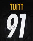 Stephon Tuitt Autographed Black Pro Style Jersey - JSA Witness Auth *9