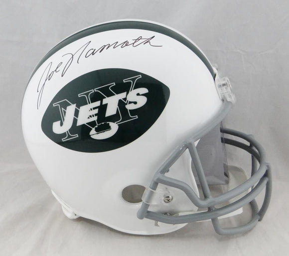 Joe Namath Autographed New York Jets  65-77 TB F/S Helmet - JSA W Auth *Black
