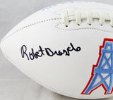 Robert Brazile Autographed Houston Oilers Logo Football With HOF Insc-JSA W Auth
