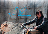 Norman Reedus Autographed Walking Dead 16x20 On Motorcycle Photo- Beckett Auth Image 2