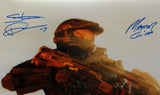 Steve Downes Autographed Halo Master Chief 16x20 Photo- Beckett Auth *Blue