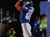 Evan Engram Autographed NY Giants 16x20 Jumping PF Photo- JSA W Auth *White