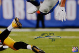 Evan Engram Autographed NY Giants 16x20 Diving PF Photo- JSA W Auth *Blue