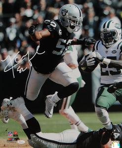 Khalil Mack Autographed Raiders 16x20 Jumping PF Photo- JSA W Auth *Wh –  The Jersey Source