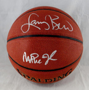 Larry Bird Magic Johnson Autographed Official NBA Spalding Basketball - Beckett Auth
