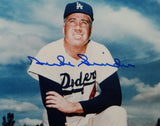 Duke Snider Autographed Dodgers 8x10 Color Kneeling Photo- JSA Auth *Blue