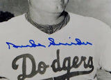 Duke Snider Autographed Dodgers 8x10 B&W Close Up Photo- JSA Auth *Blue