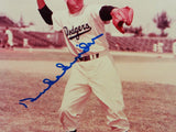 Duke Snider Autographed Dodgers 8x10 Throwing Photo- JSA Auth *Blue