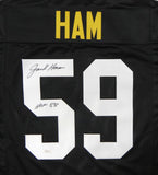 Jack Ham Autographed Black Pro Style Jersey w/ HOF- JSA W Auth *5 Middle
