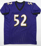 Ray Lewis Autographed Purple Pro Style Jersey - JSA Witness Auth *2
