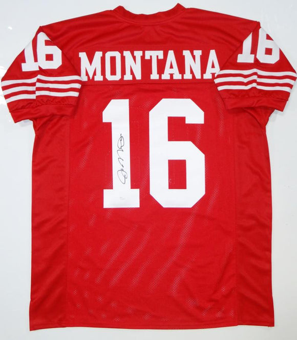 Joe Montana Autographed Red Pro Style Jersey- JSA Authenticated  Image 1