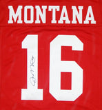 Joe Montana Autographed Red Pro Style Jersey- JSA Authenticated  Image 2