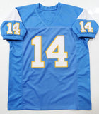 Dan Fouts Autographed Powder Blue Pro Style Jersey- Beckett Authenticated *4