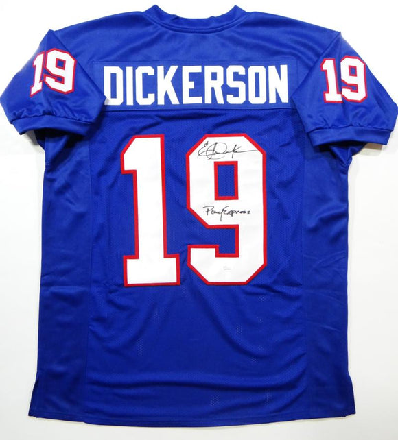 Eric Dickerson Signed Blue College Style Jersey w/ Pony Express- JSA W Auth *9Top Image 1