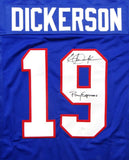 Eric Dickerson Signed Blue College Style Jersey w/ Pony Express- JSA W Auth *9Top Image 2