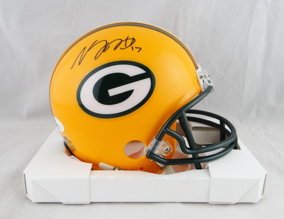 Davante Adams Autographed Green Bay Packers Mini Helmet- JSA W Auth *Black
