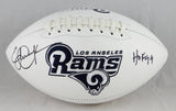 Eric Dickerson Autographed Los Angeles Rams Logo Football w/ HOF- Beckett Auth