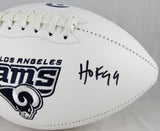Eric Dickerson Autographed Los Angeles Rams Logo Football w/ HOF- Beckett Auth