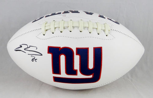 Evan Engram Autographed New York Giants Logo Football- JSA W Authenticated